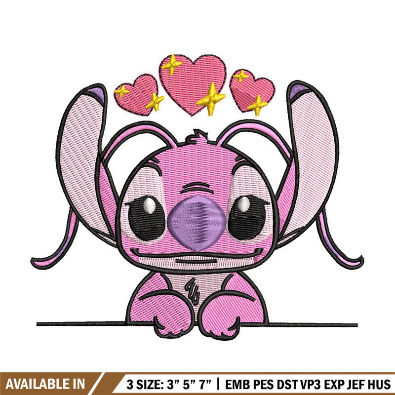 Pink stitch embroidery design, Stitch embroidery, Emb design, Embroidery shirt, Embroidery file, Digital download.jpg