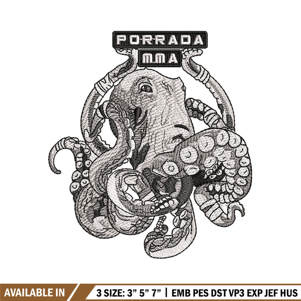 Porrada MMA logo embroidery design, Porrada MMA embroidery, logo design, logo shirt, Embroidery shirt, Instant download.jpg