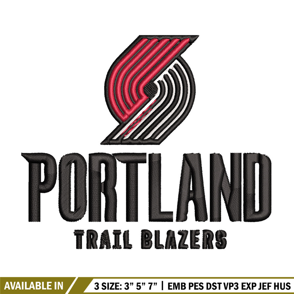 Portland Trail Blazers logo Embroidery, NBA Embroidery, Sport embroidery, Logo Embroidery, NBA Embroidery design.jpg
