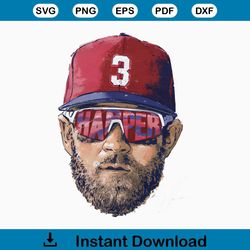Retro Bryce Harper Philadelphia Sunglasses PNG Download