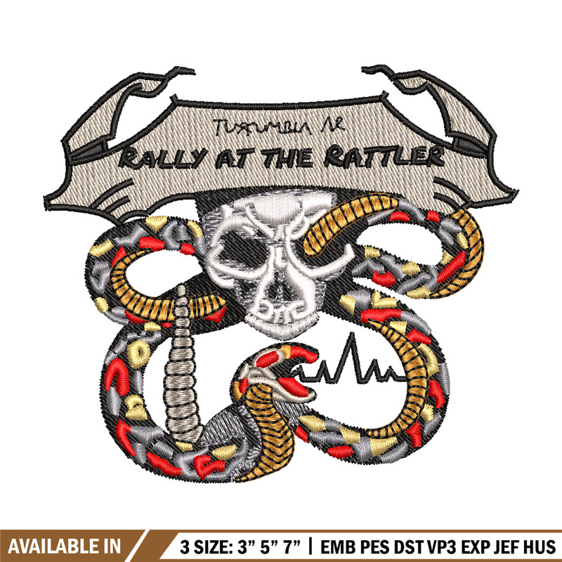 Rally at the Rattle logo embroidery design, logo embroidery, logo design, logo shirt, Embroidery shirt, Instant download.jpg