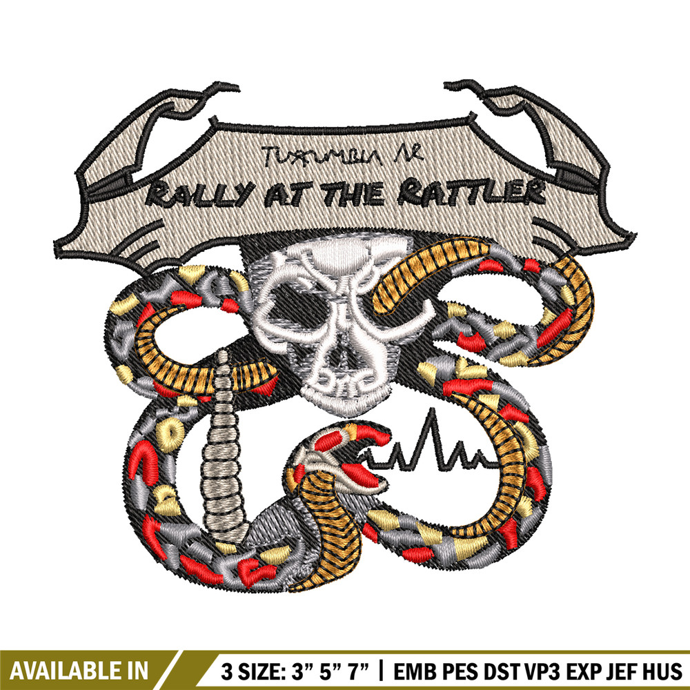 Rally at the Rattle logo embroidery design, logo embroidery, logo design, logo shirt, Embroidery shirt, Instant download.jpg