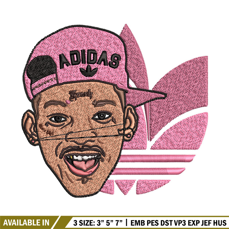 Rapper pink adidas Embroidery Design, Adidas Embroidery, Brand Embroidery, Embroidery File, Logo shirt, Digital download.jpg