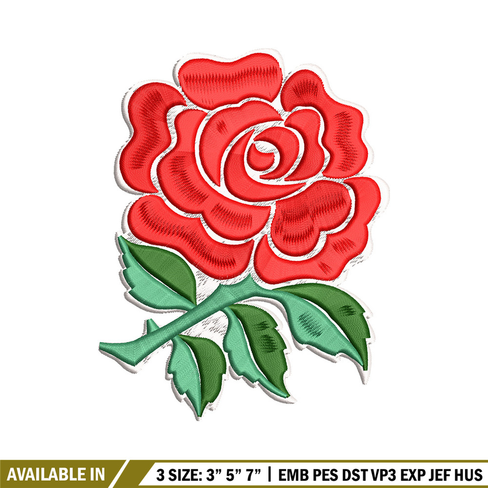 Red rose embroidery design, Rose embroidery, Emb design, Embroidery shirt, Embroidery file, Digital download.jpg