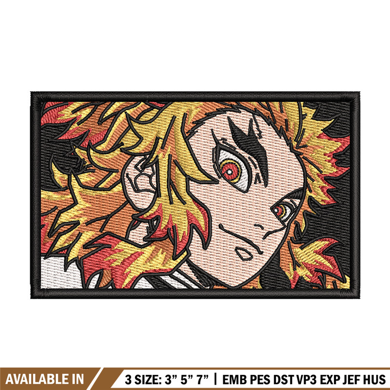 Rengoku rectangle embroidery design, Rengoku embroidery, Anime design,Embroidery shirt,Embroidery file, Digital download.jpg