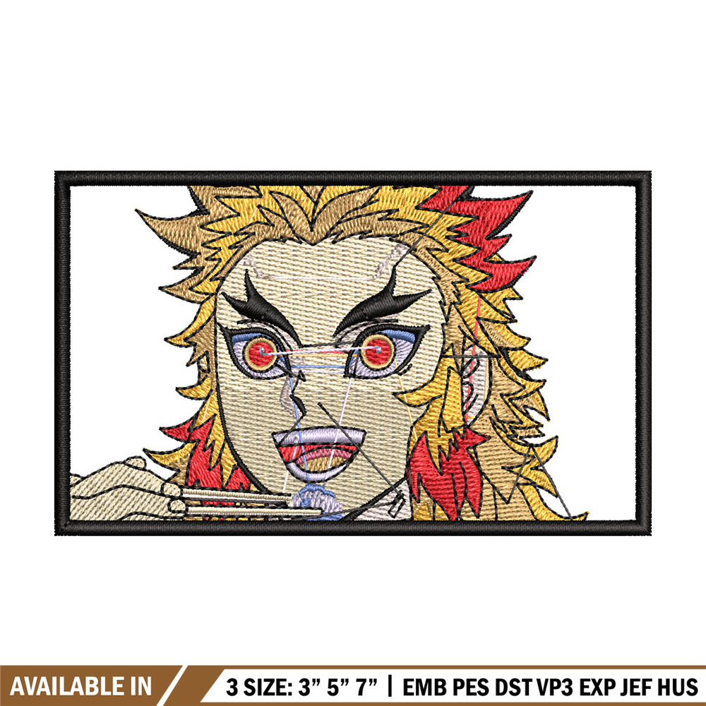 Rengoku rectangle embroidery design, Rengoku embroidery, Embroidery shirt, Embroidery file,Anime design,Digital download.jpg