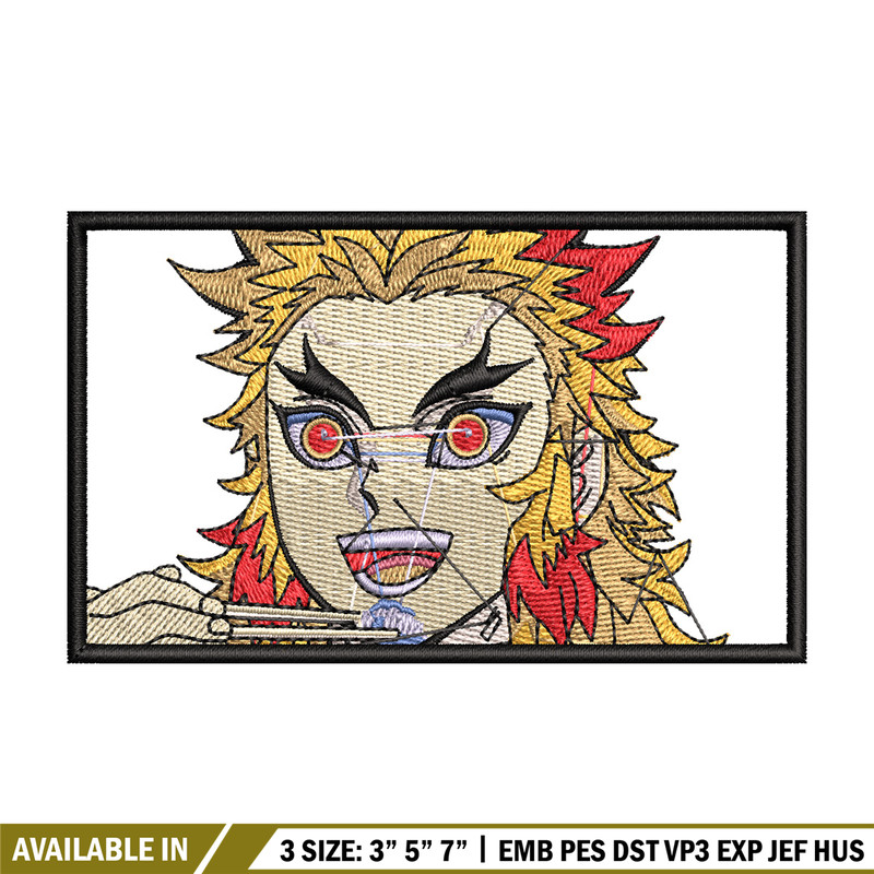 Rengoku rectangle embroidery design, Rengoku embroidery, Embroidery shirt, Embroidery file,Anime design,Digital download.jpg