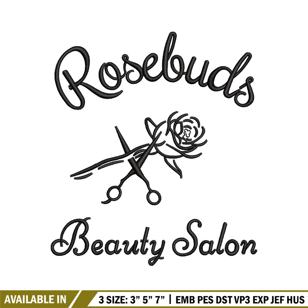 Rosebudes embroidery design, Beauty salon embroidery, Emb design, Embroidery shirt, Embroidery file, Digital download.jpg