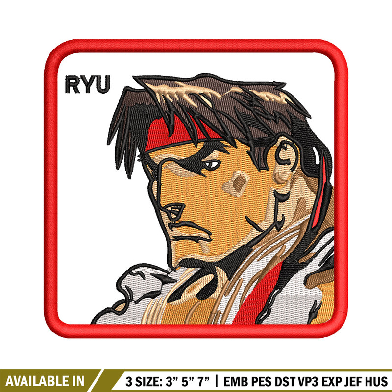 Ryu box embroidery design, Street Fighter embroidery, Anime design, Embroidery file, Embroidery shirt, Digital download.jpg