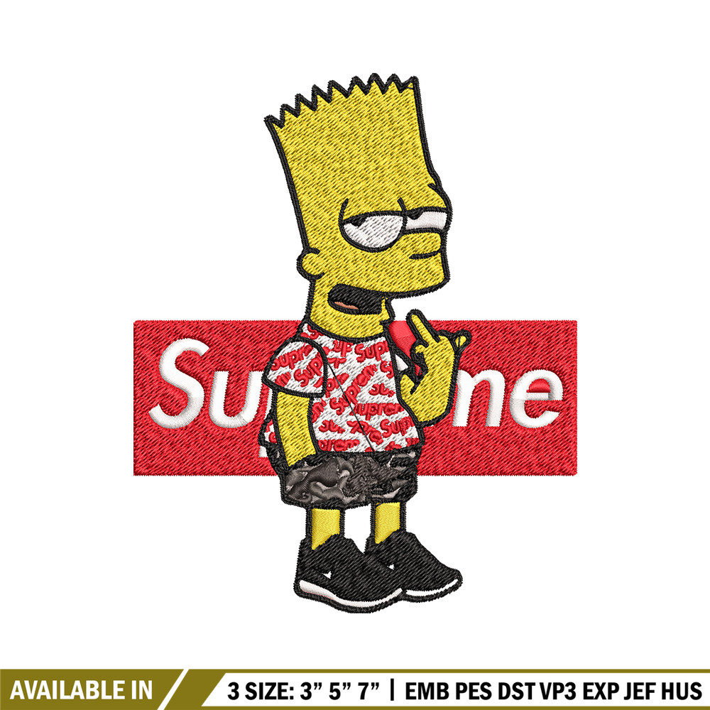 Simpson Supreme Embroidery design, Simpson Embroidery, cartoon design, Embroidery File, cartoon shirt, Instant download..jpg
