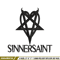 Sinnersaint Logo embroidery design, Sinnersaint Logo embroidery, logo design, embroidery file, Digital download..jpg