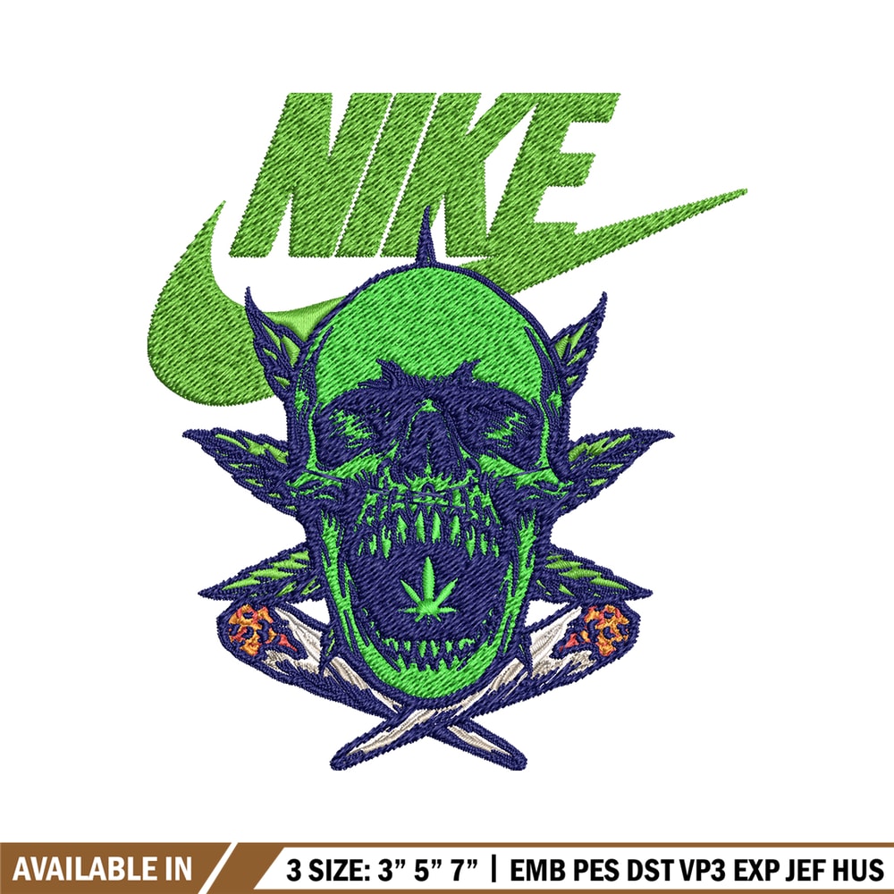 Skull horror Nike Embroidery design, Skull horror Embroidery, Nike design, Embroidery file, logo shirt, Instant download.jpg