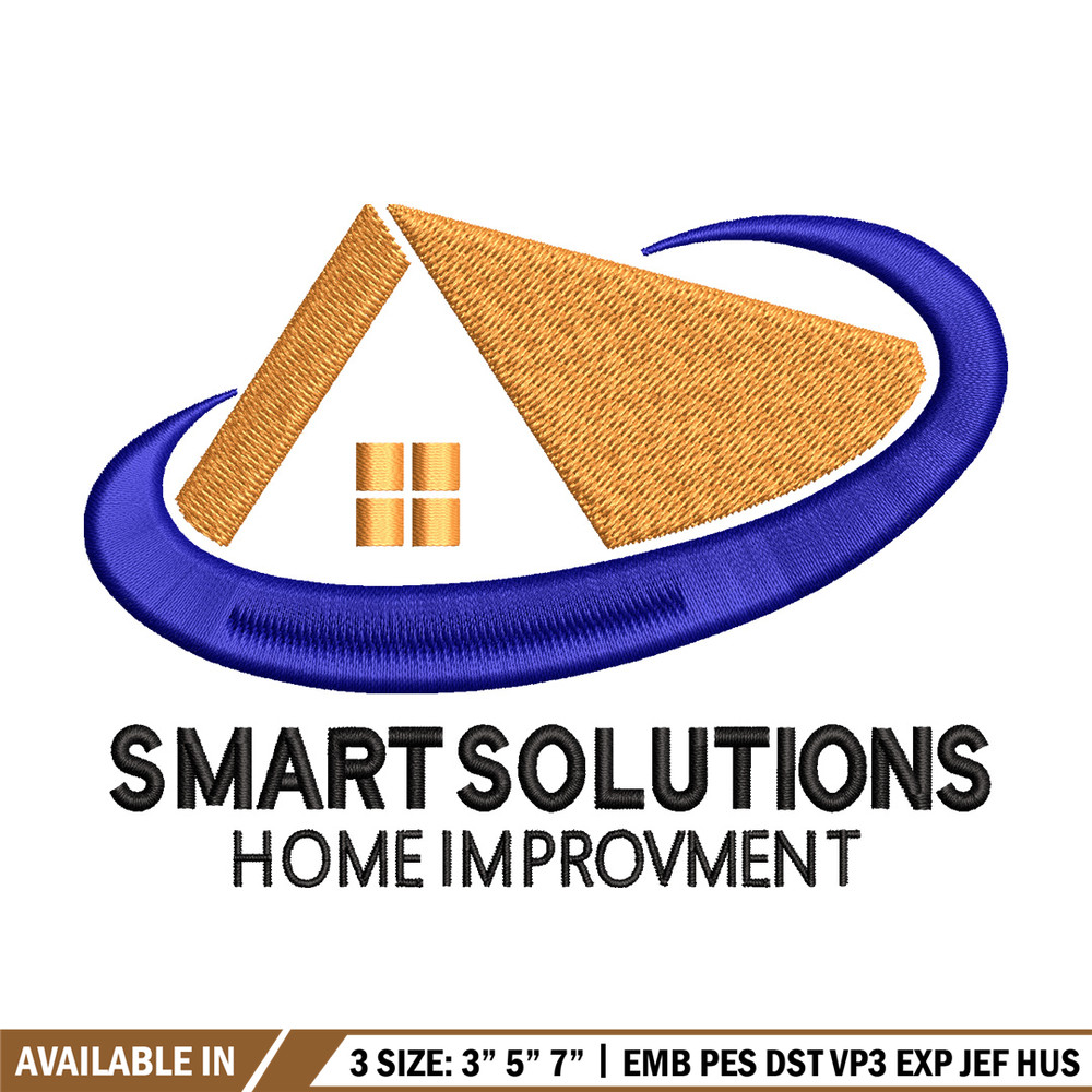 Smart solution embroidery design, Logo embroidery, Emb design, Embroidery shirt, Embroidery file, Digital download.jpg