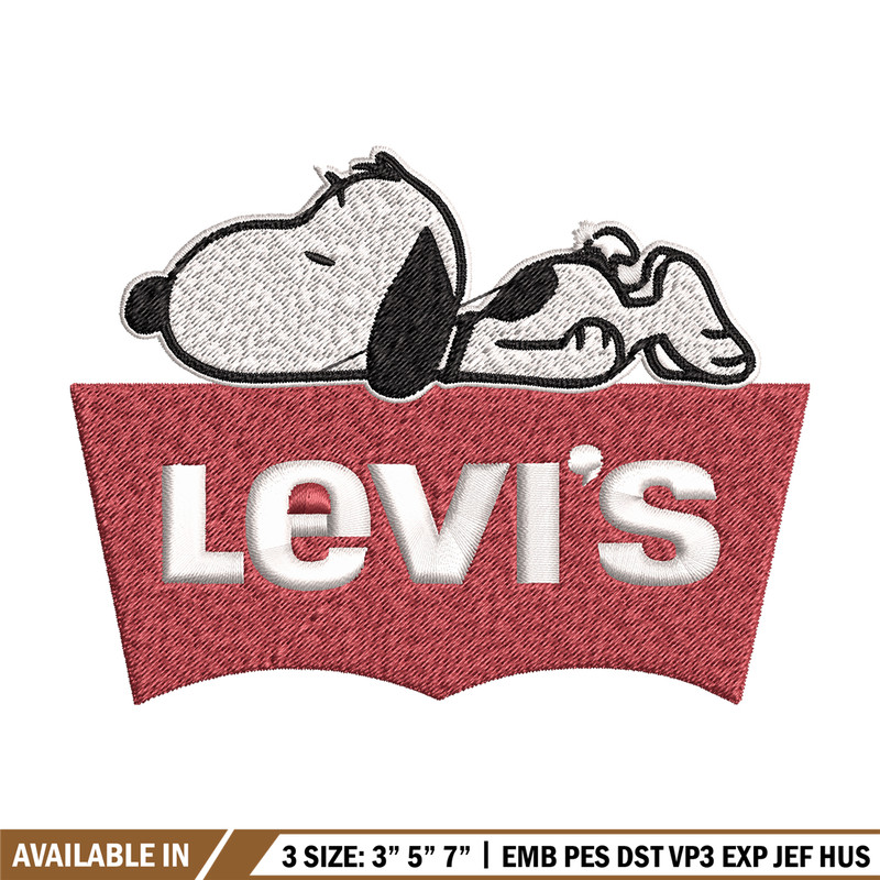 Snoopy Levi's Embroidery design, Snoopy Levi's Embroidery, cartoon design, Embroidery File, Digital download..jpg