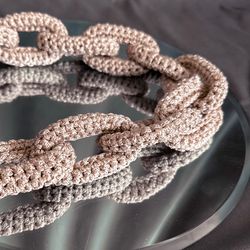 Crochet pattern chunky chain link PDF digital instant download and video tutorial