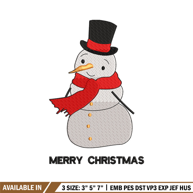 Snow man embroidery design, Chrismas embroidery, Emb design, Embroidery shirt, Embroidery file, Digital download.jpg