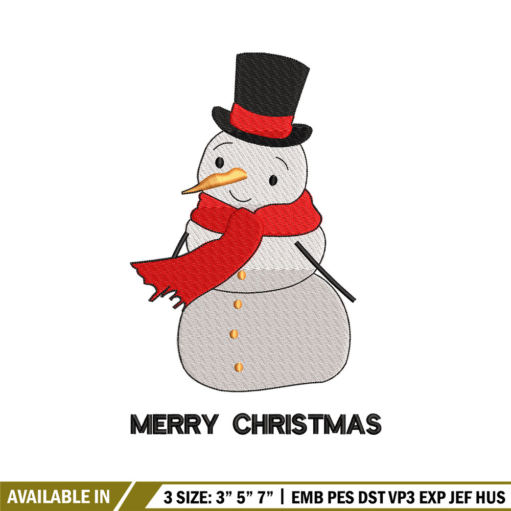 Snow man embroidery design, Chrismas embroidery, Emb design, Embroidery shirt, Embroidery file, Digital download.jpg
