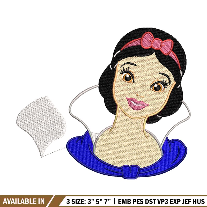 Snow white embroidery design, Disney embroidery, Emb design, Embroidery shirt, Embroidery file, Digital download.jpg