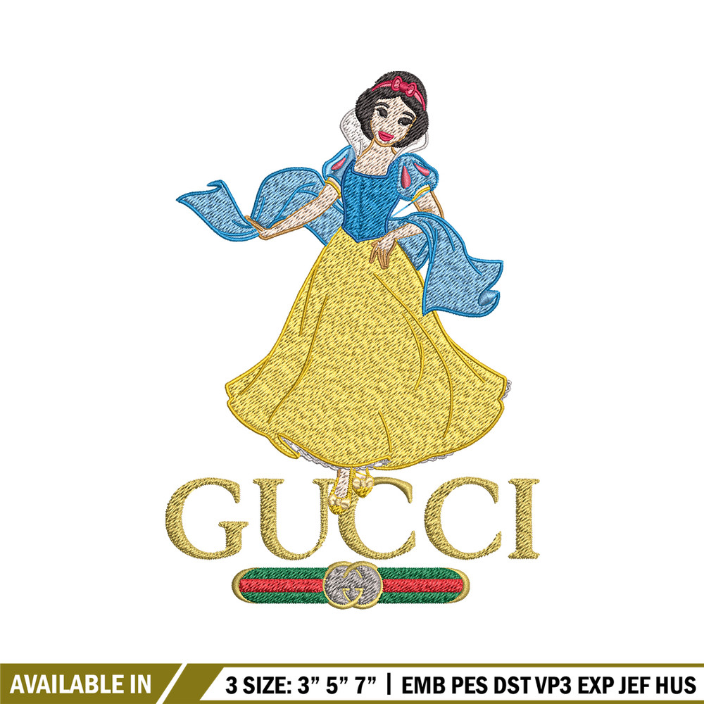 Snow White Gucci Embroidery design, Snow White cartoon Embroidery, cartoon design, Embroidery File, Instant download..jpg