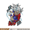 Songoku hair white embroidery design, Dragon ball embroidery, anime design, anime shirt, Digital download.jpg