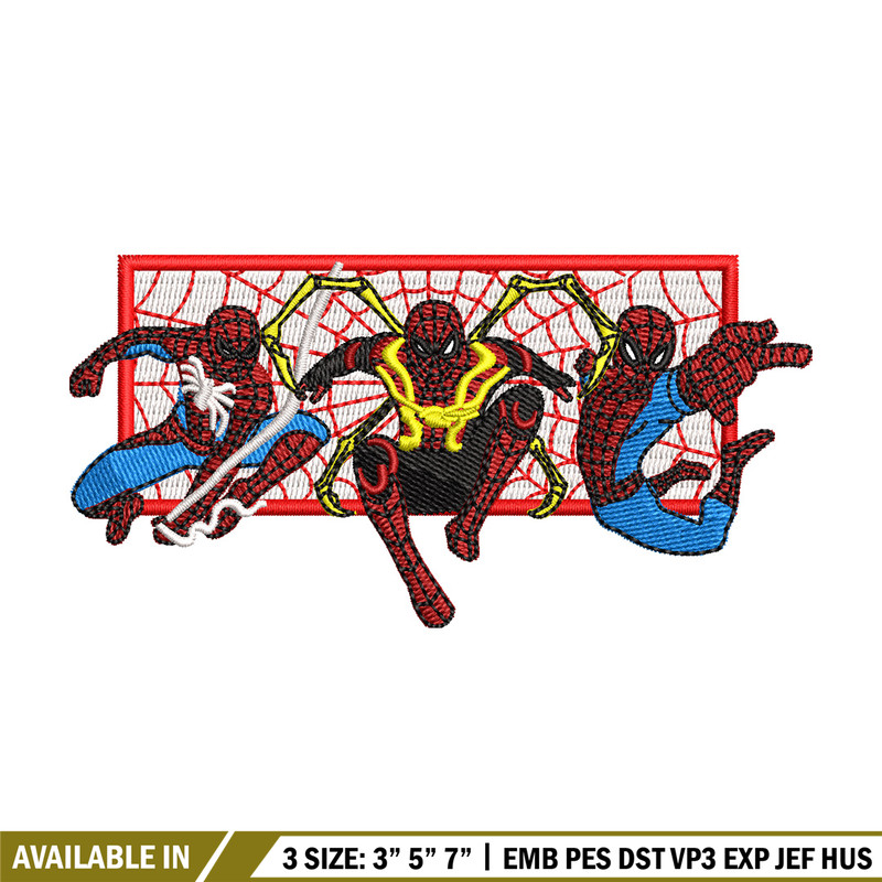 Spiderman box embroidery design, Spiderman embroidery, Emb design, Embroidery shirt, Embroidery file, Digital download.jpg