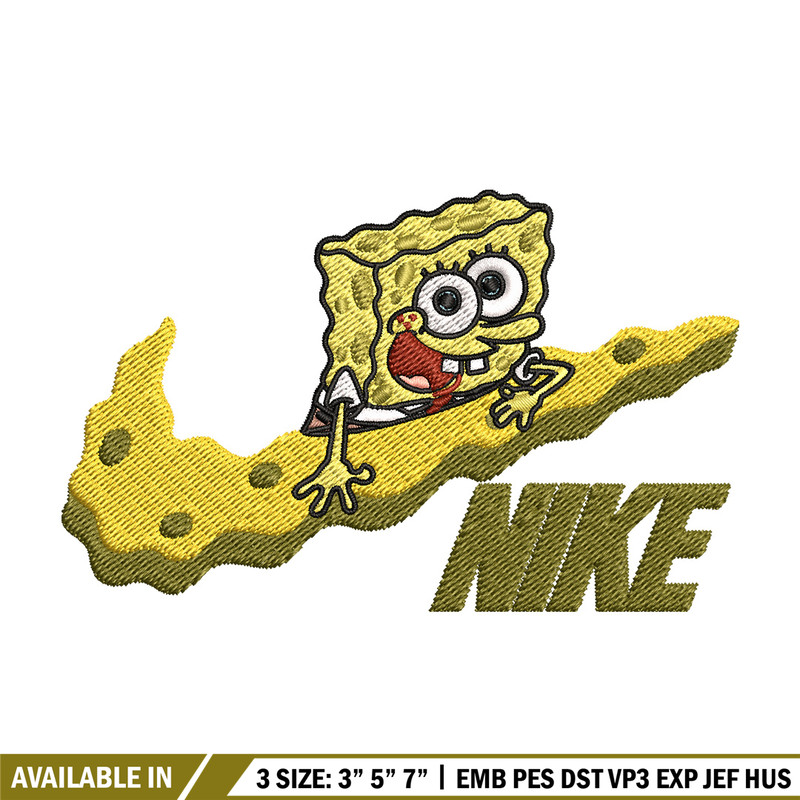 Spongebob nike Embroidery Design, Nike Embroidery, Brand Embroidery, Embroidery File, Logo shirt, Digital download.jpg