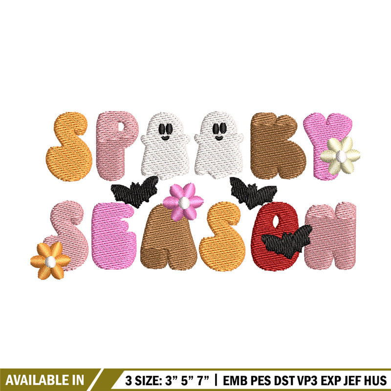 Spooky season embroidery design, Spooky embroidery, Embroidery file, Embroidery shirt, Emb design, Digital download.jpg