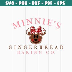 minnies gingerbread baking co minnie mouse christmas svg