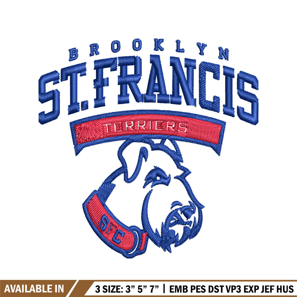 St Francis Terriers embroidery design, St Francis Terriers embroidery, logo Sport, Sport embroidery, NCAA embroidery.jpg