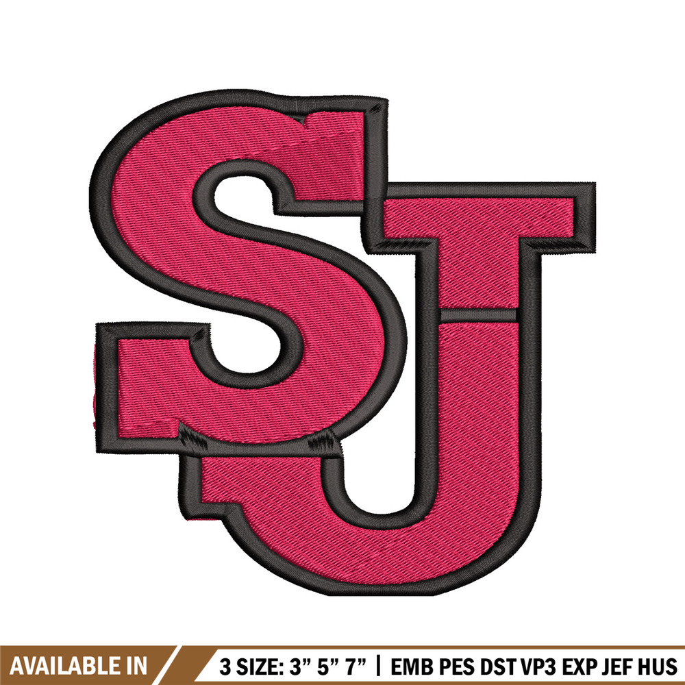 St John's Red Storm embroidery design, St John's Red Storm embroidery, logo Sport, Sport embroidery, NCAA embroidery.jpg