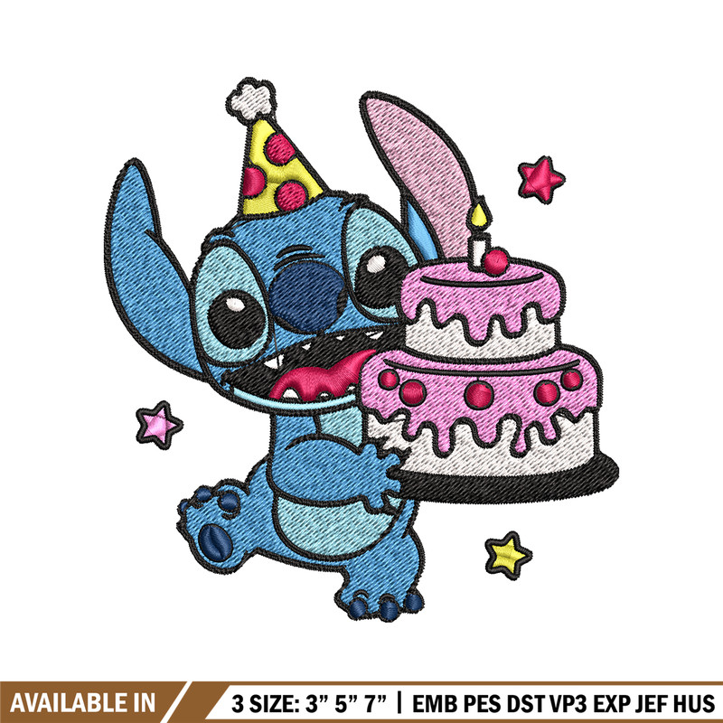 Stitch birthday Embroidery design, Stitch birthday Embroidery, cartoon design, Embroidery File, Digital download..jpg