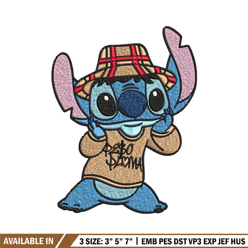 Stitch Peso Pluma Embroidery design, Peso Pluma Stitch Embroidery, cartoon design, Embroidery File, Digital download..jpg