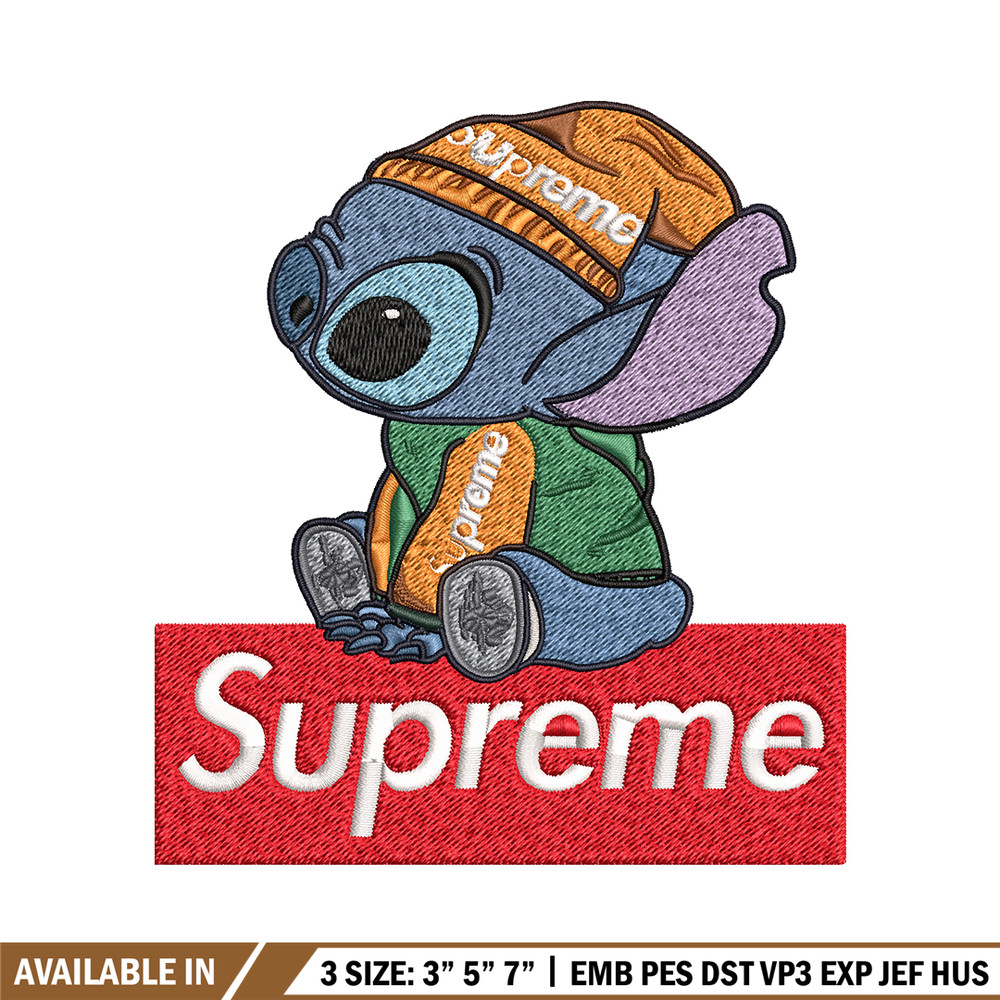 Stitch Supreme Cool Embroidery design, cartoon Embroidery, cartoon design, Embroidery File, Digital download..jpg