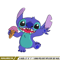 Stitch with Ice Cream embroidery design, cartoon embroidery, logo design, embroidery file, logo shirt, Digital download.jpg