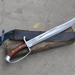 dragon tooth bowie-16 inches long blade dragon tooth bowie knife-full tang-tempered-sharpen-ready to use-real working-hu