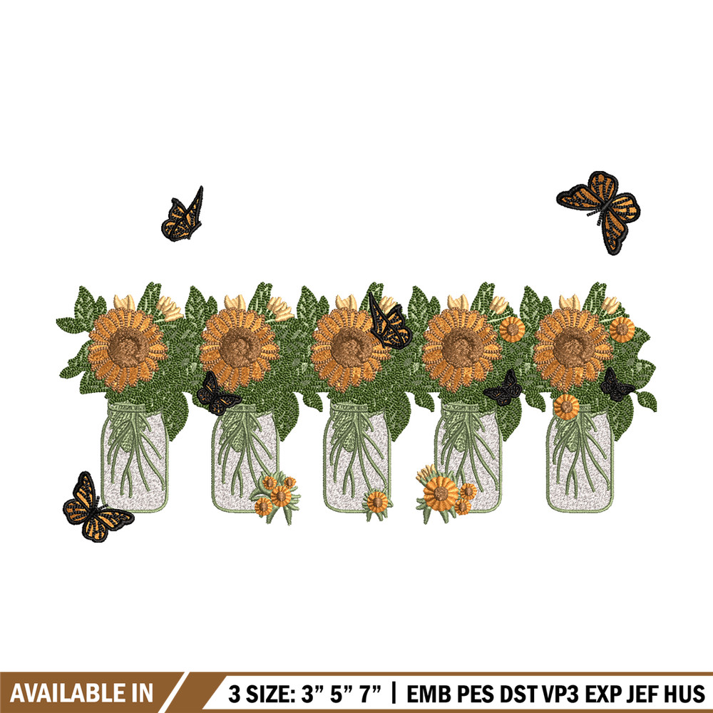 Sunflowers embroidery design, Sunflowers embroidery, flowers design, embroidery file, logo shirt, Digital download.jpg