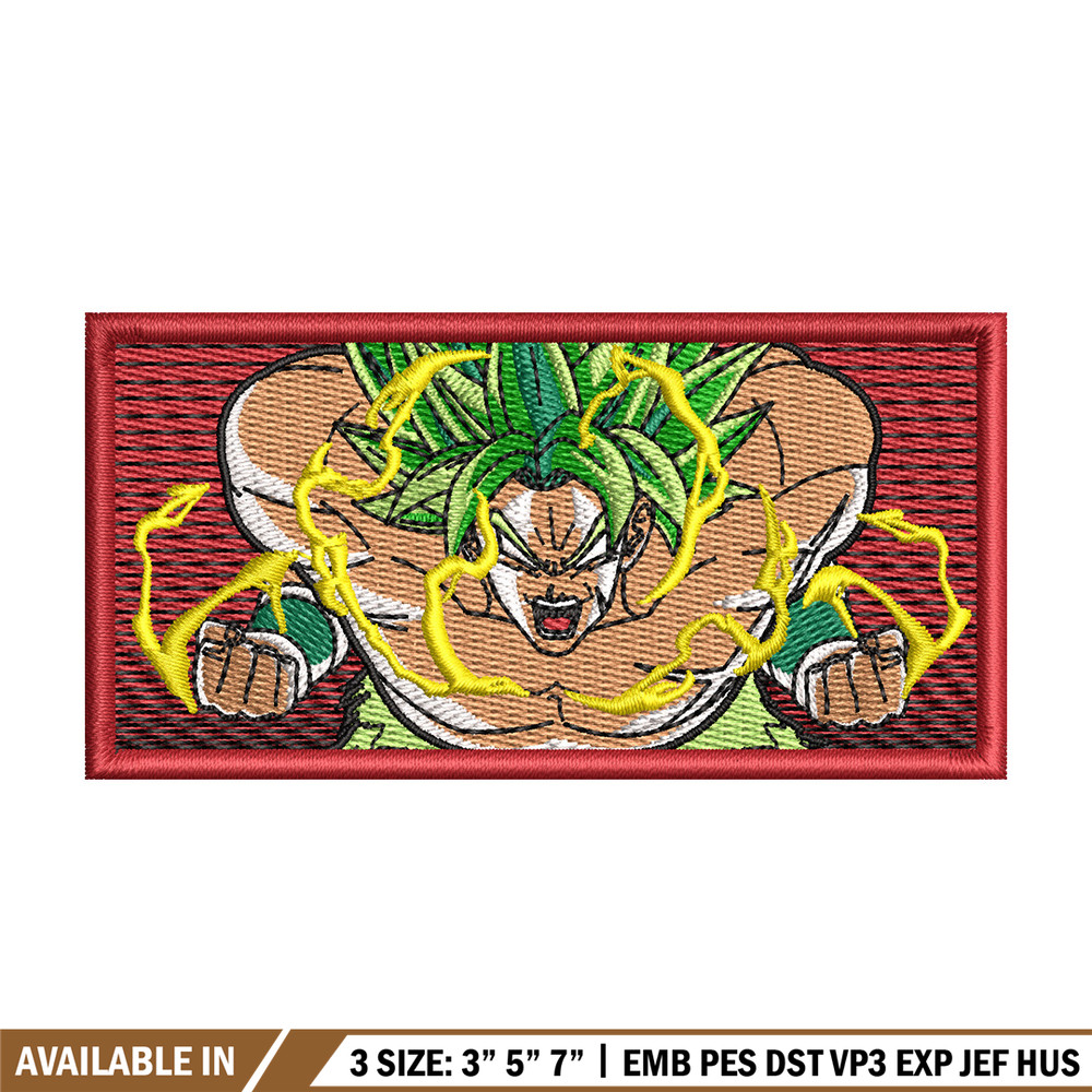 Super broly embroidery design, Dragonball embroidery, Anime design, Embroidery shirt, Embroidery file, Digital download.jpg