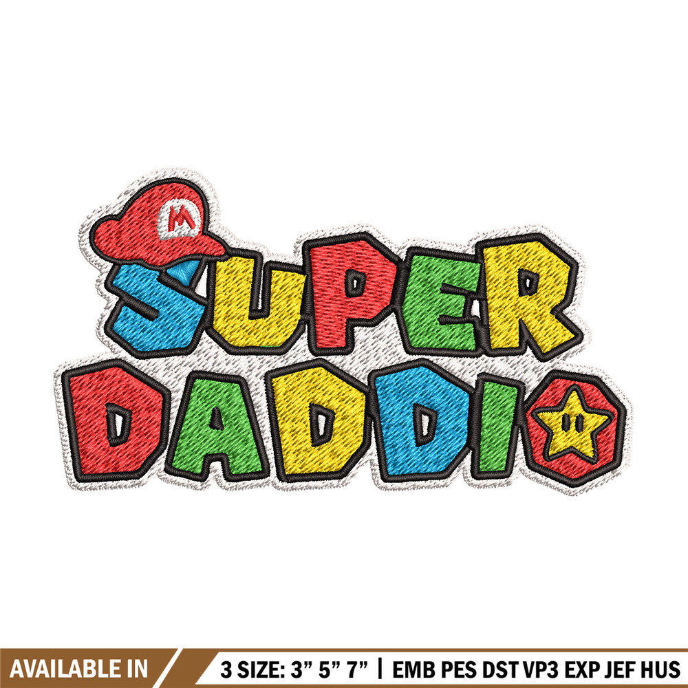 Super daddio Embroidery design, Super daddio Embroidery, Embroidery File, logo design, logo shirt, Digital download..jpg