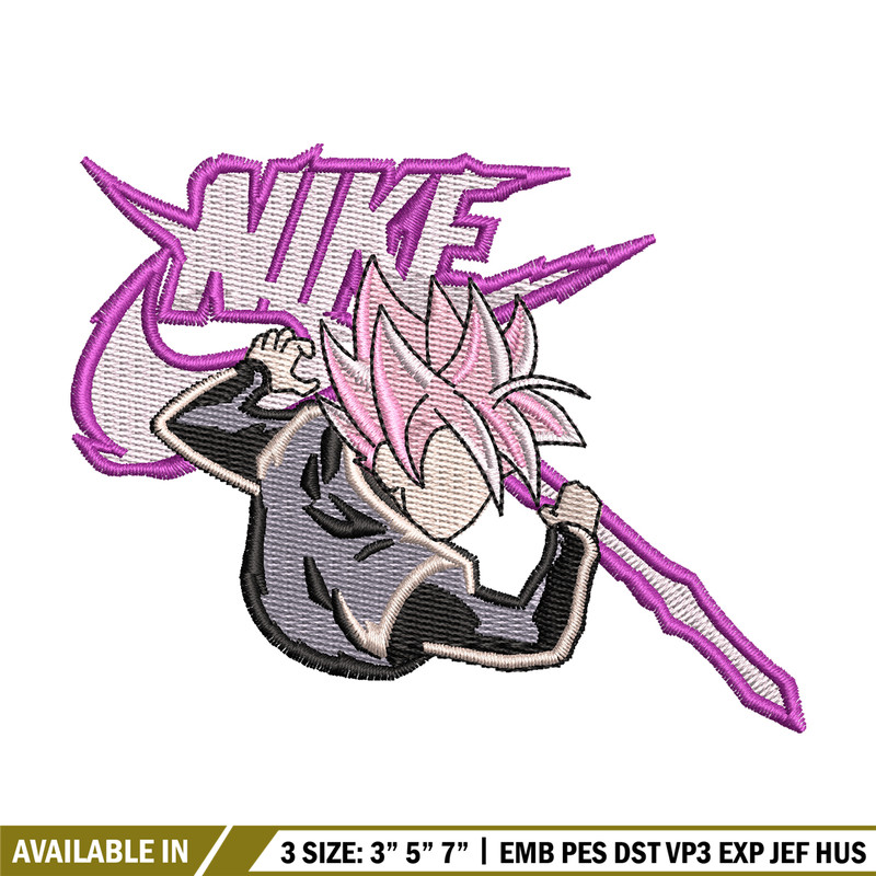 Super Saiyan rose embroidery design, Dragon ball embroidery, Nike design, anime design, anime shirt, Digital download.jpg