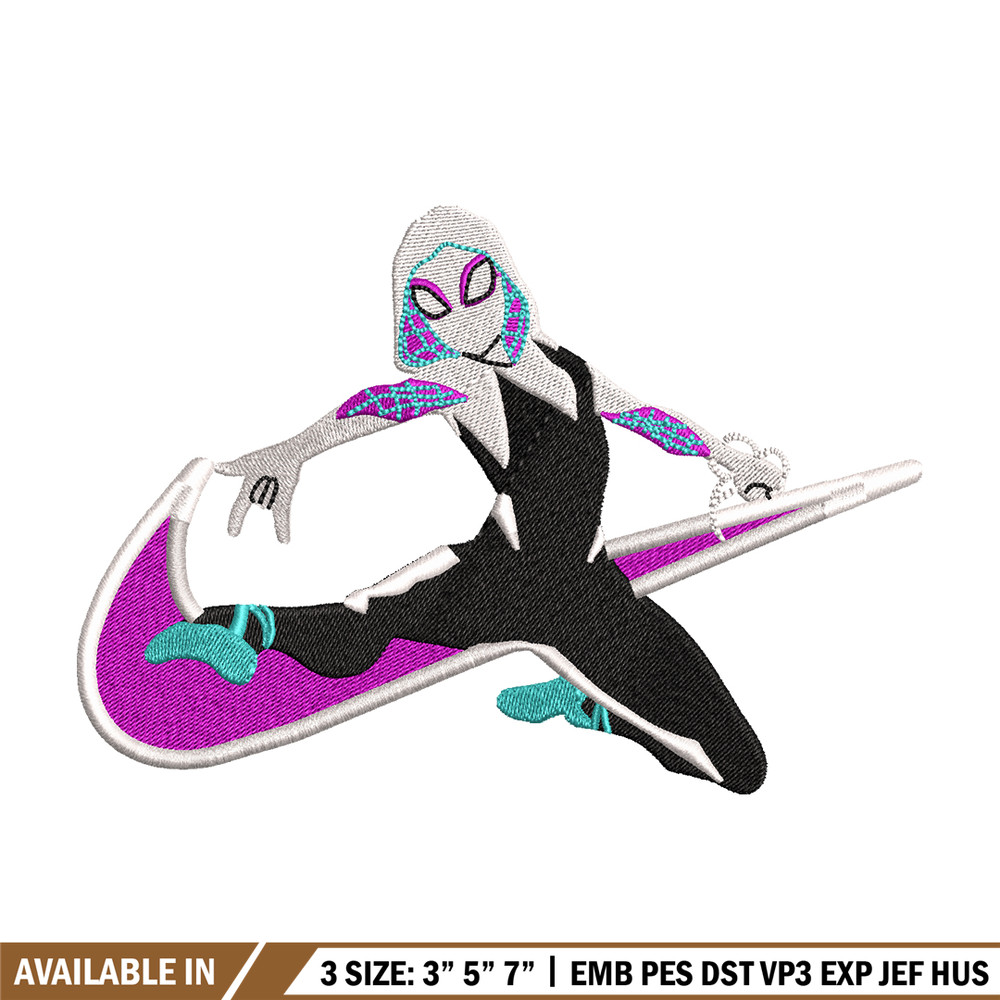 Superhero Nike embroidery design, Nike Spiderwen embroidery, Nike design, movie design, logo shirt, Digital download.jpg
