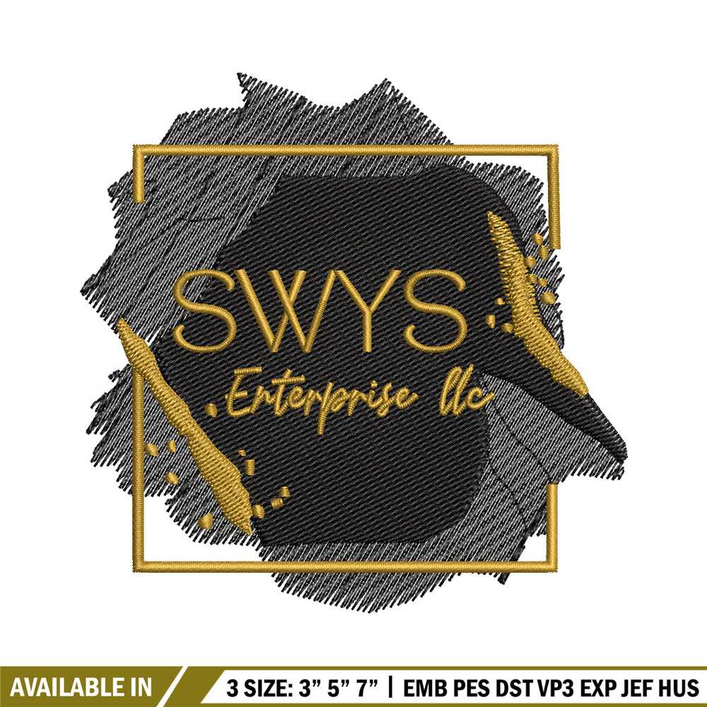 Swys logo embroidery design, Logo embroidery, Emb design, Embroidery shirt, Embroidery file, Digital download.jpg