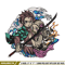 Tanjiro and Nezuko embroidery design, Kimetsu no Yaiba embroidery, logo design, anime design, Digital download.jpg