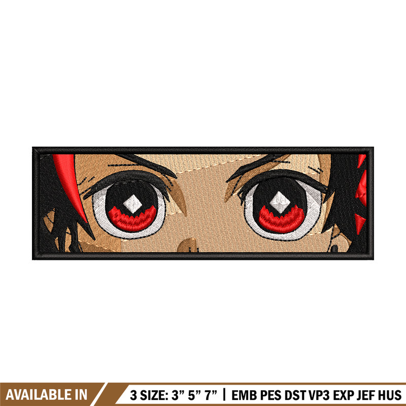 Tanjiro eyes embroidery design, Kimetsu no Yaiba embroidery, Nike design, anime design, anime shirt, Digital download.jpg