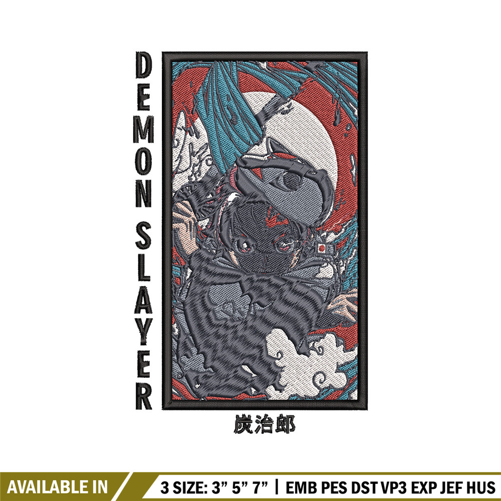 Tanjiro poster embroidery design, Tanjiro embroidery, Embroidery shirt, Embroidery file, Anime design, Digital download.jpg