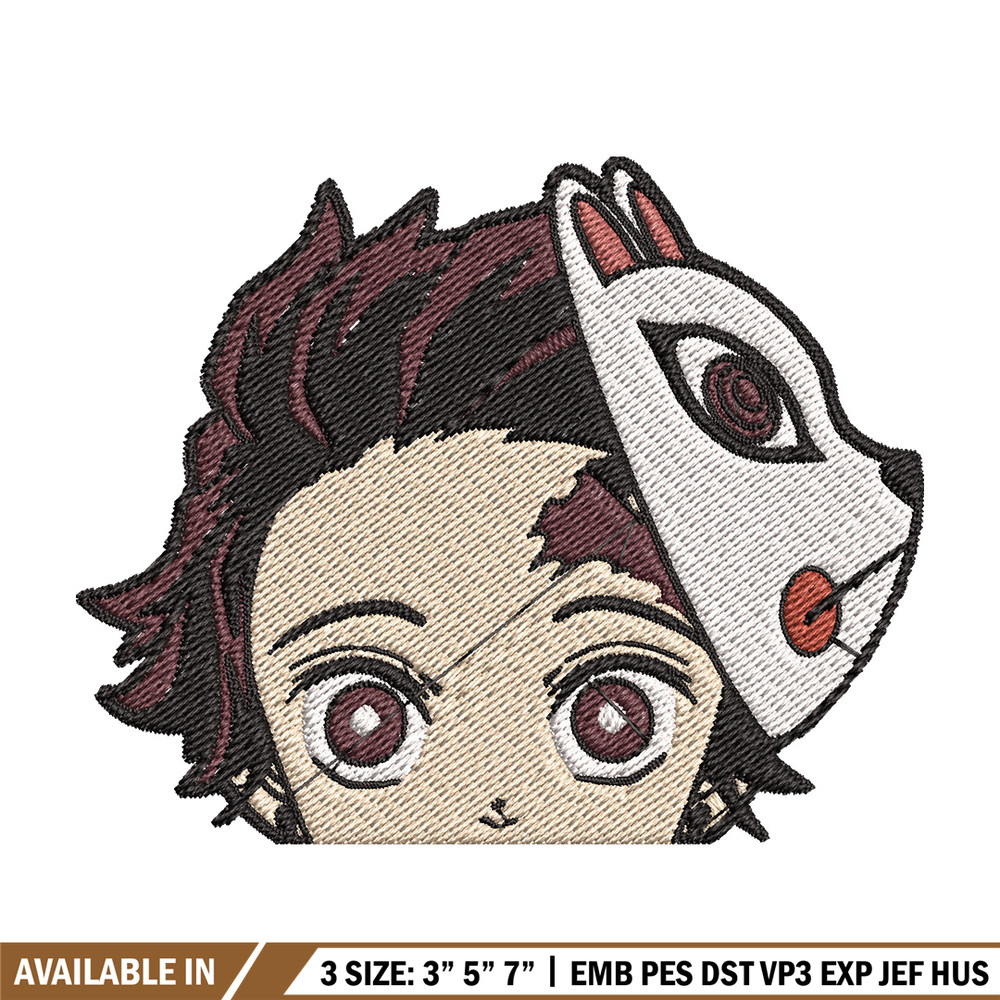 Tanjiro mask embroidery design, Tanjiro embroidery, Anime design, Embroidery shirt, Embroidery file,Digital download.jpg