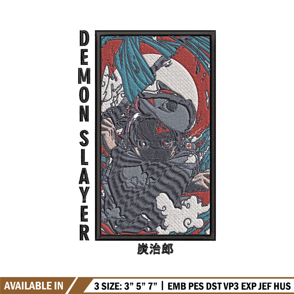 Tanjiro poster embroidery design, Tanjiro embroidery, Embroidery shirt, Embroidery file, Anime design, Digital download.jpg