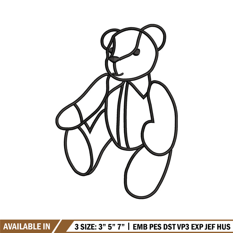 Teddy bear embroidery design, Teddy embroidery, Emb design, Embroidery shirt, Embroidery file, Digital download.jpg