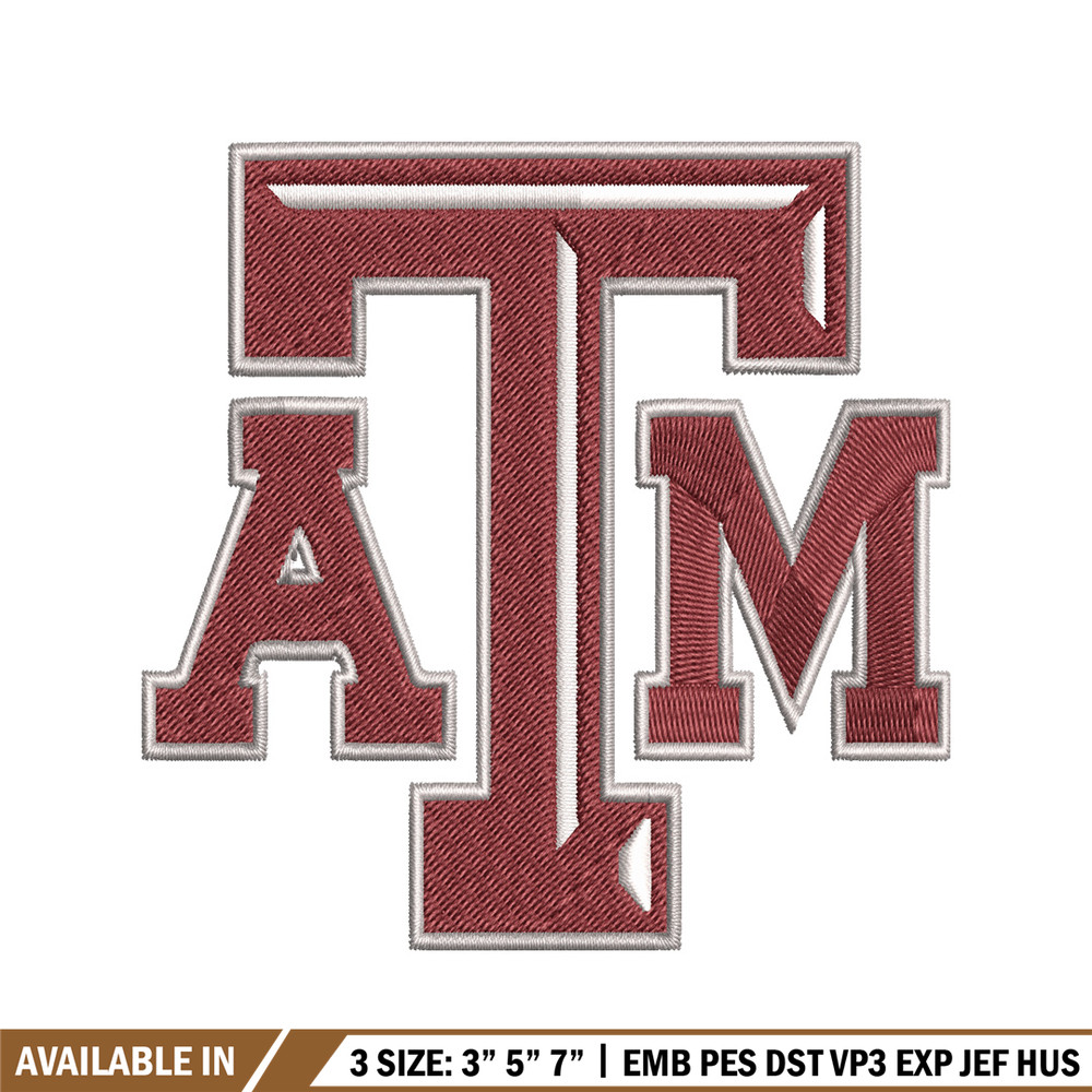 Texas A&M Aggies embroidery design, Texas A&M Aggies embroidery, logo Sport, Sport embroidery, NCAA embroidery..jpg