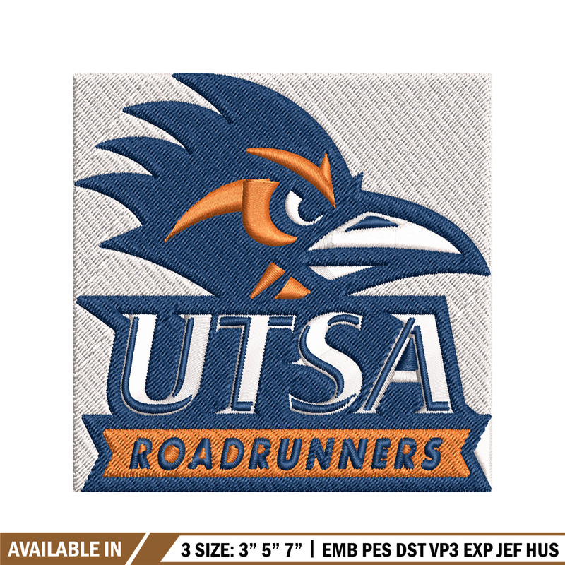 Texas SA Roadrunners embroidery design, Texas SA Roadrunners embroidery, logo Sport, Sport embroidery, NCAA embroidery..jpg