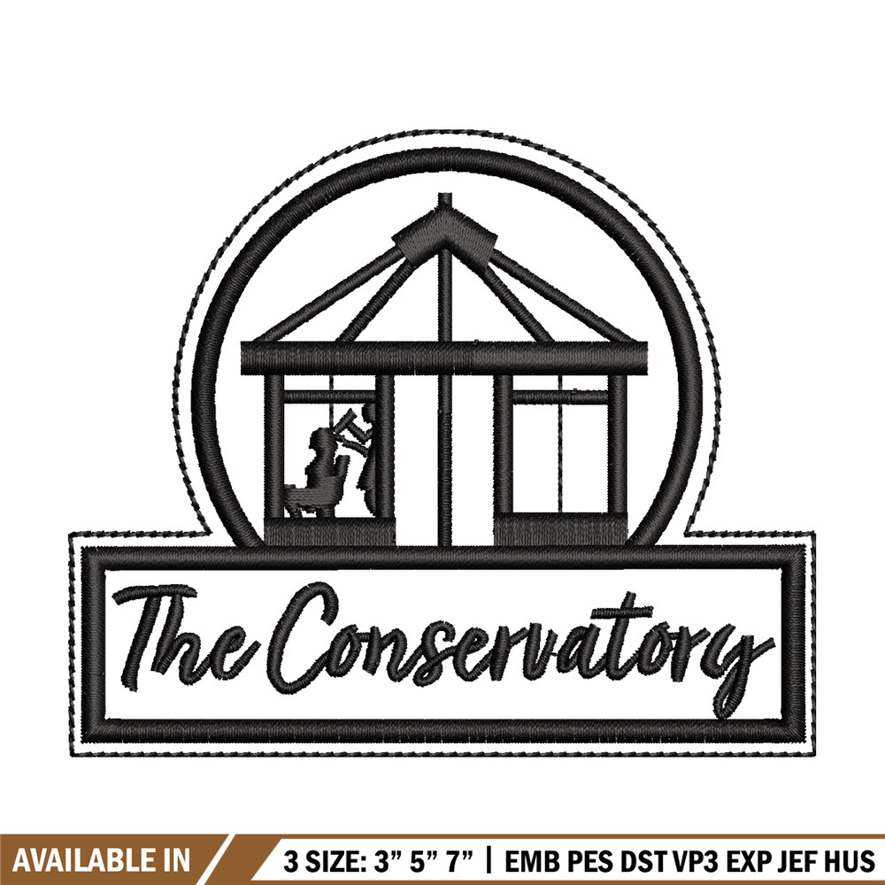 The Conservatory logo embroidery design, logo embroidery, logo design, logo shirt, Embroidery shirt, Instant download.jpg